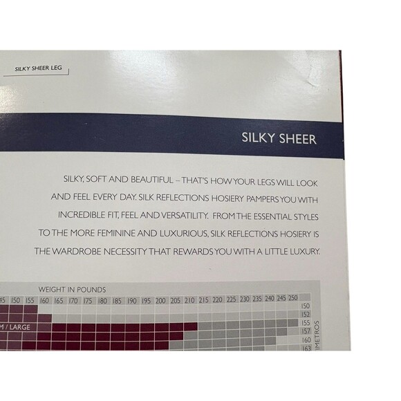 Hanes Silk Reflections Women's Silky Sheer Control Top Pantyhose Barely Black EF - Picture 6 of 7